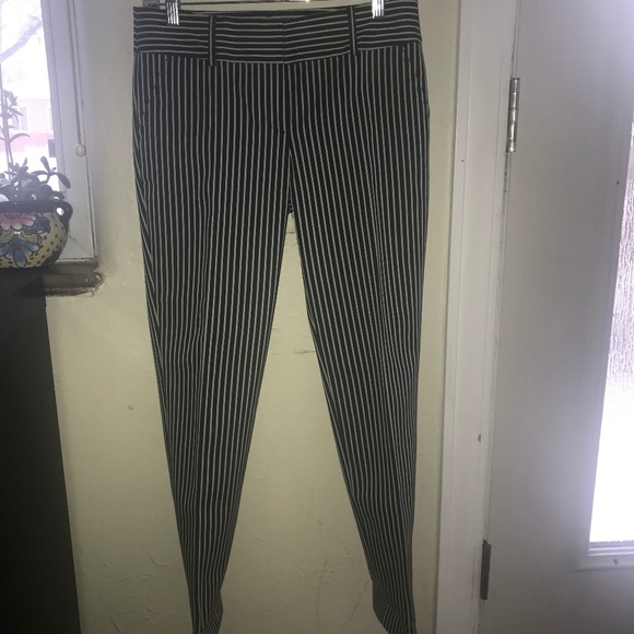 Ann Taylor Pants - Ann Taylor Striped Tapered/skinny/ankle-Size 2